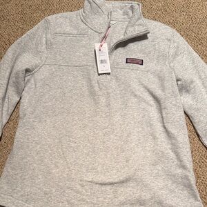 Vineyard Vines Light Gray Quarter-Zip Pullover
